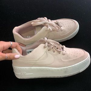 pink suede air force 1s